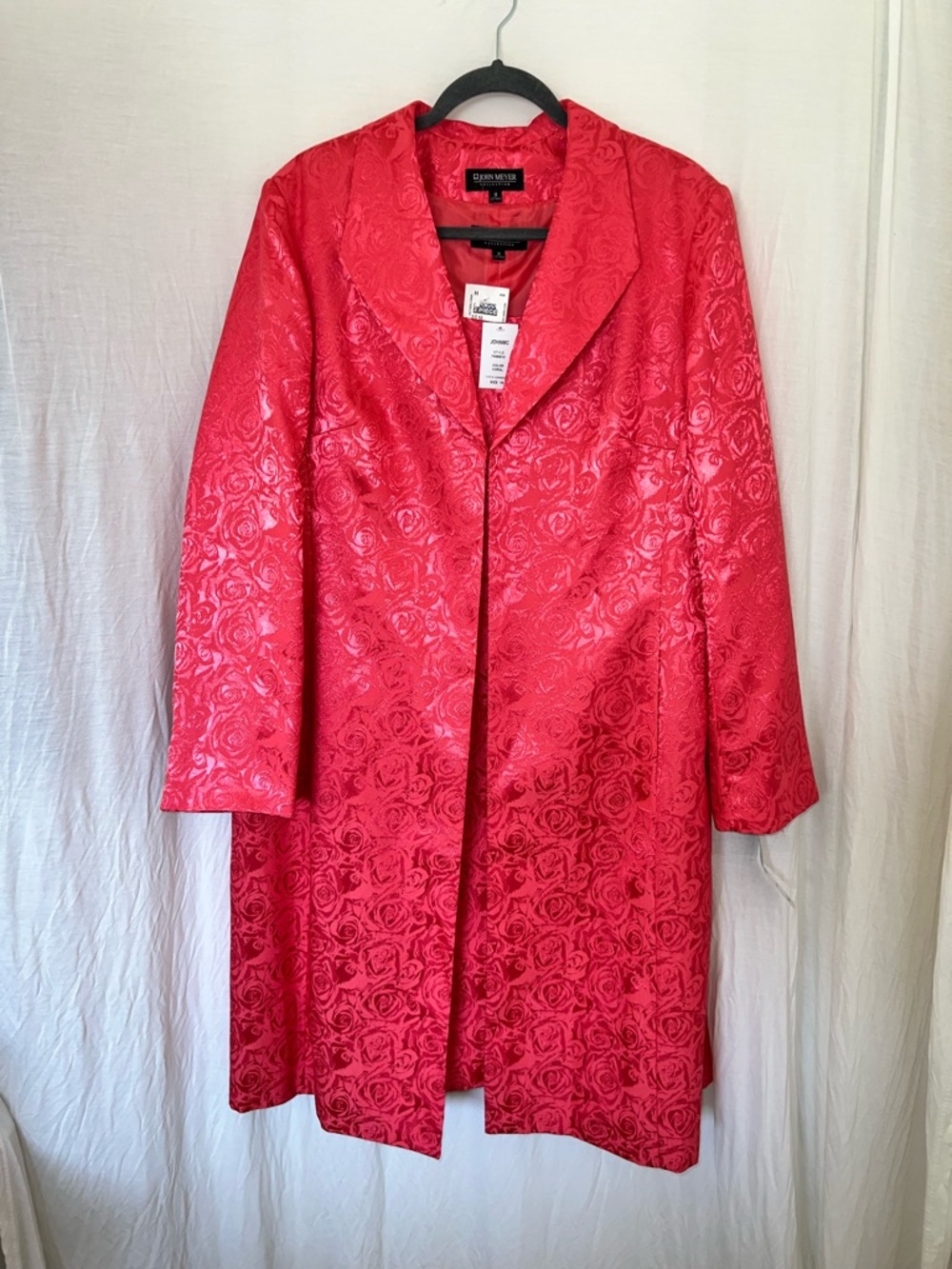 NWT John Meyer collection women’s 2-piece jacket and sheet dress size 16 coral